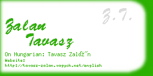 zalan tavasz business card